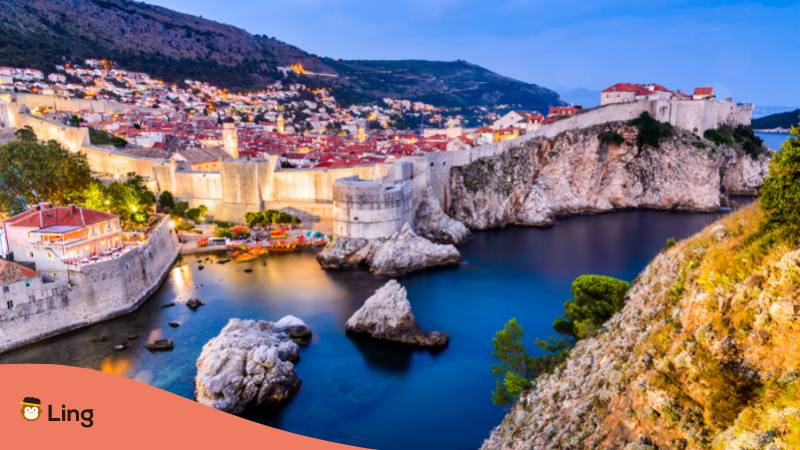 Aussicht auf die Stadt Dubrovnik in Kroatien