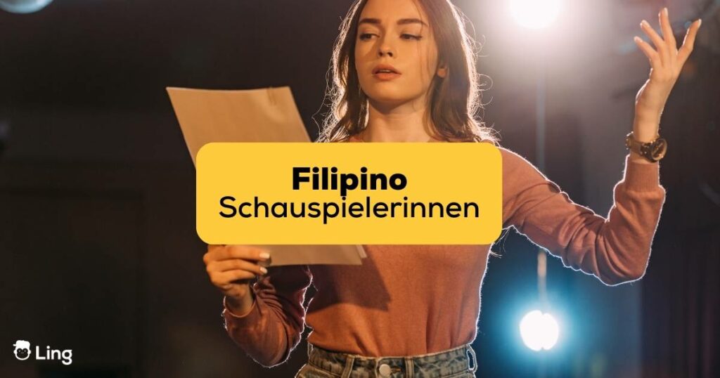 Filipino Schauspielerin spielt eine Szene vom Blatt vor